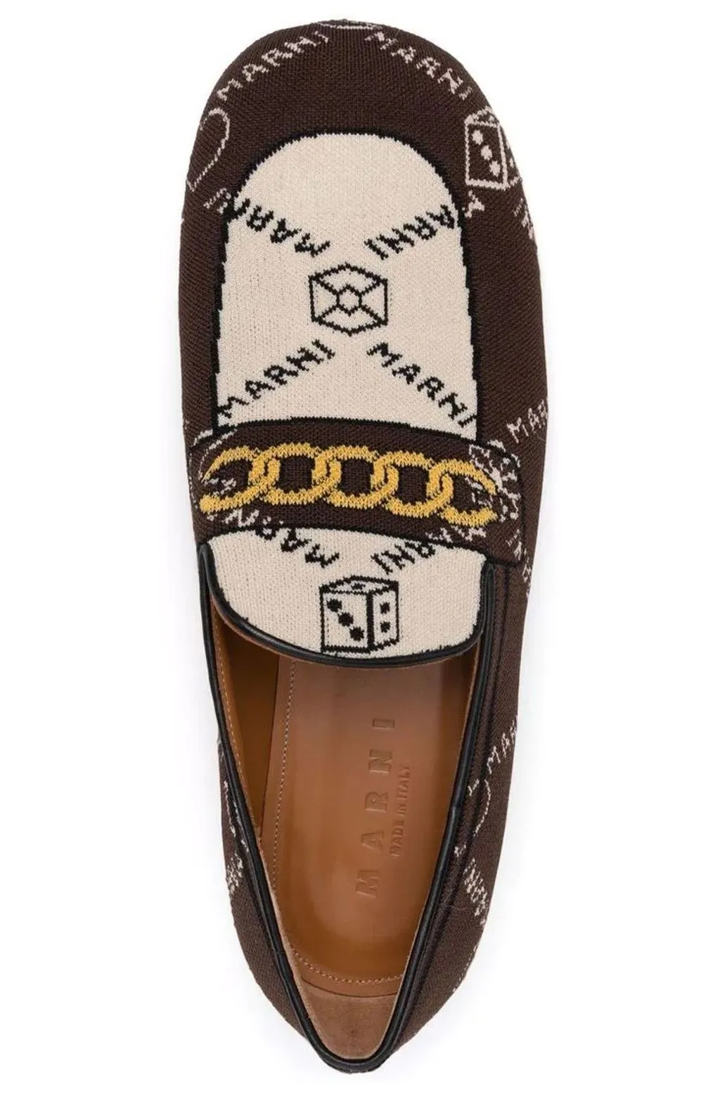 Marni Jacquard Knitted Moccasins