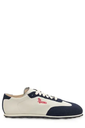 Marni Logo Embroidered Lace-Up Sneakers