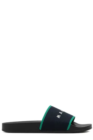 Marni Logo Embroidered Slides