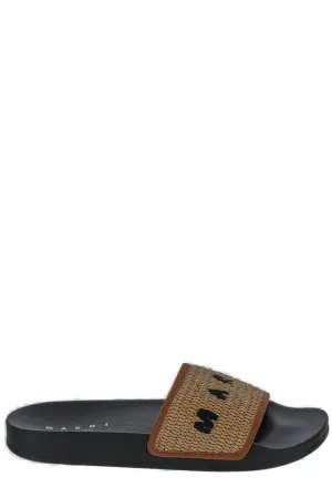 Marni Logo Embroidered Slides