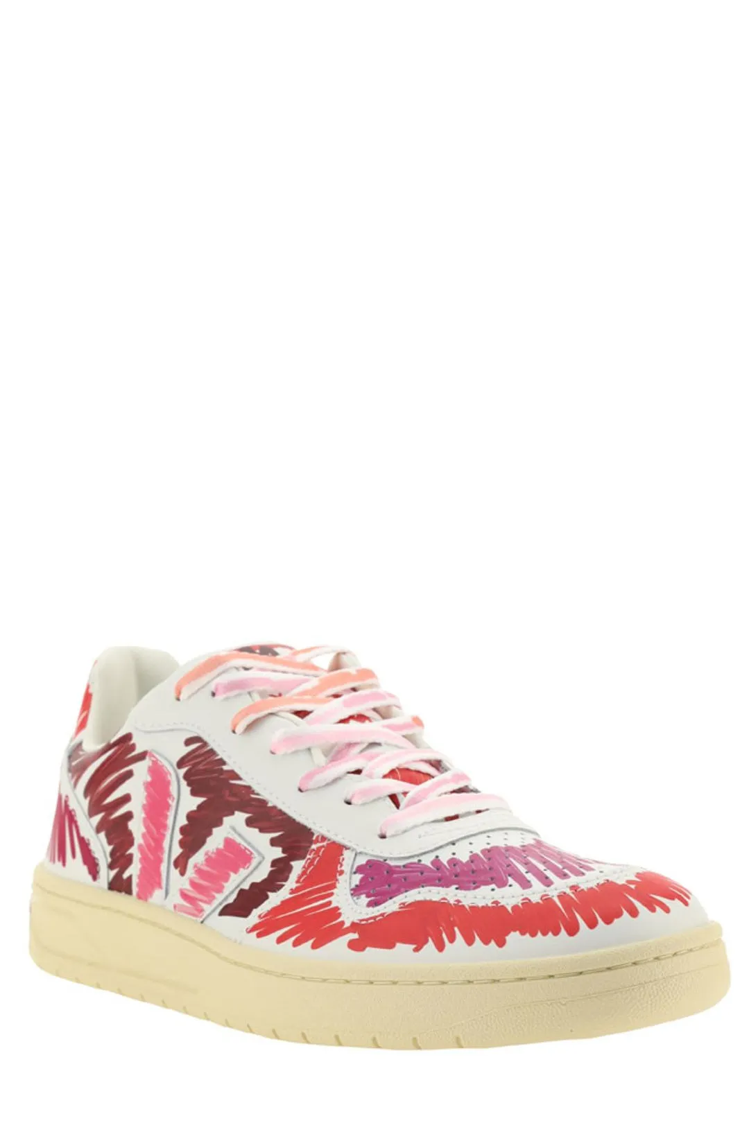 Marni Marker Effect Lace-Up Sneakers