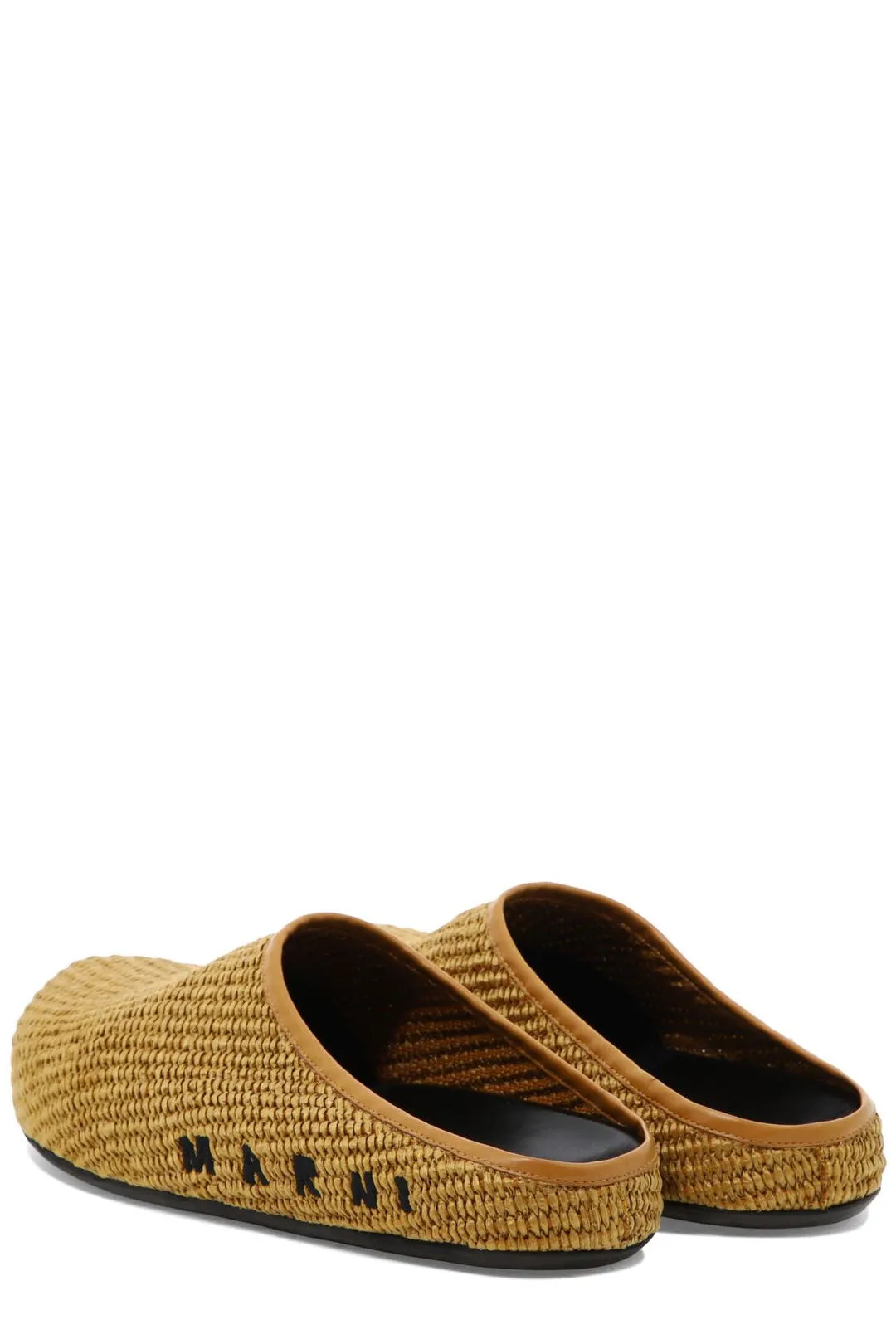 Marni Sabot Logo Embroidered Mules