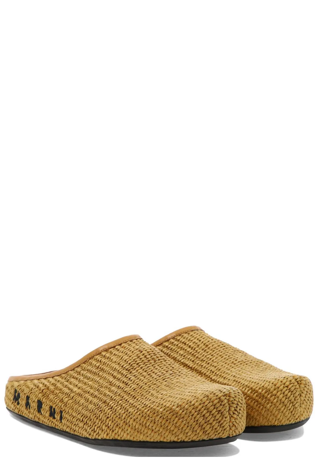 Marni Sabot Logo Embroidered Mules
