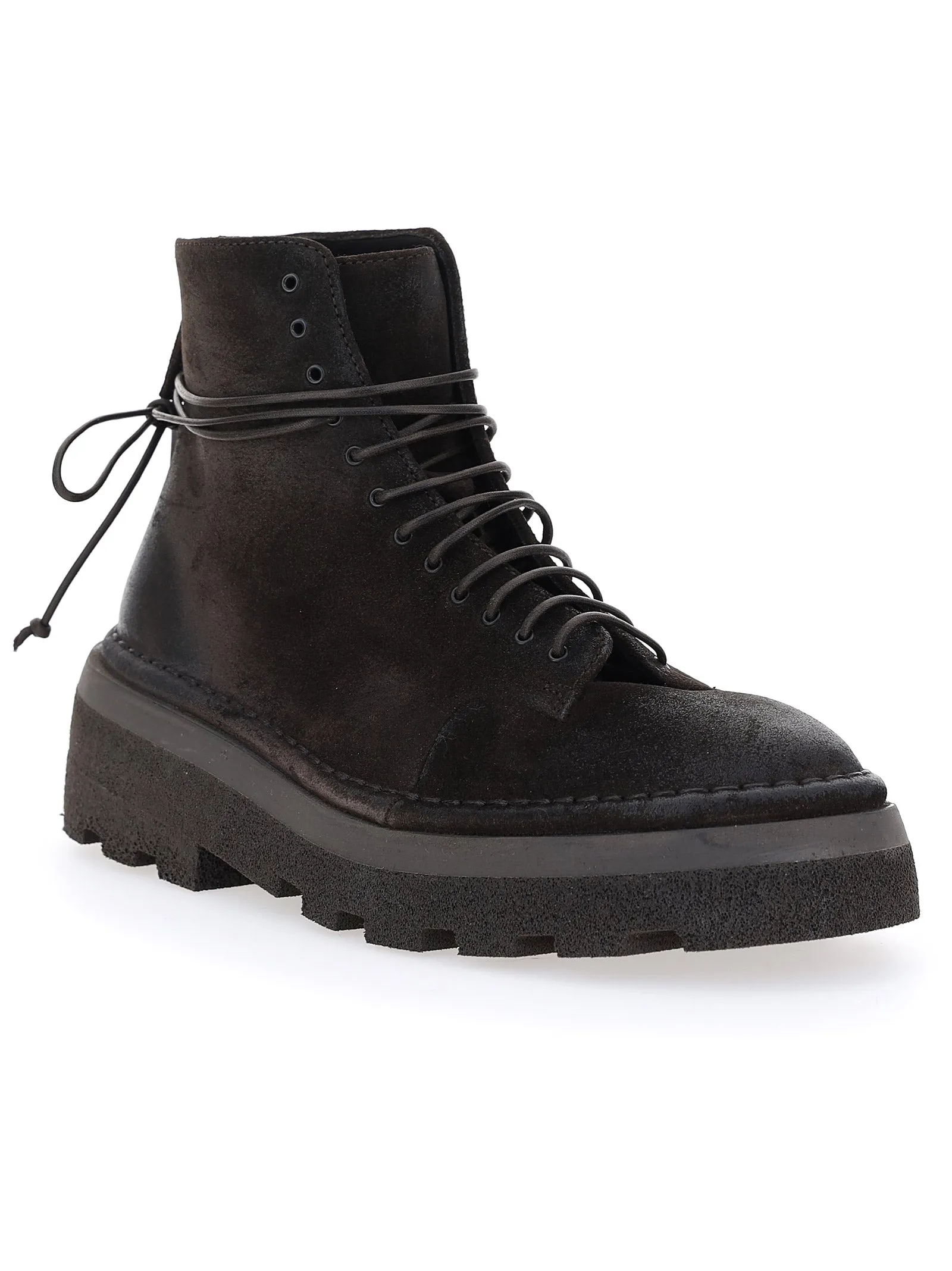 Marsll Ridged Sole Lace-Up Boots