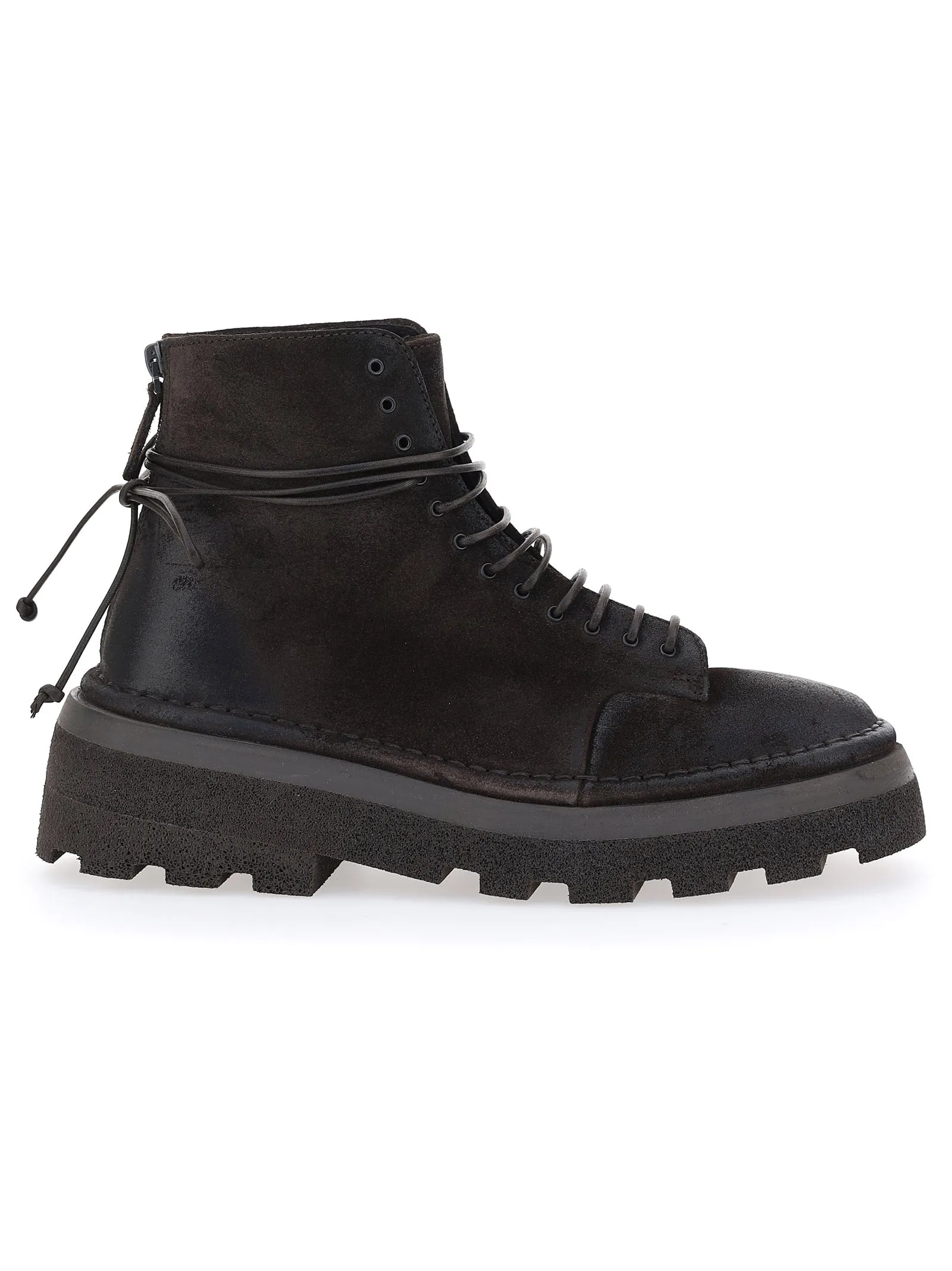 Marsll Ridged Sole Lace-Up Boots
