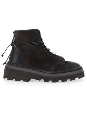 Marsll Ridged Sole Lace-Up Boots
