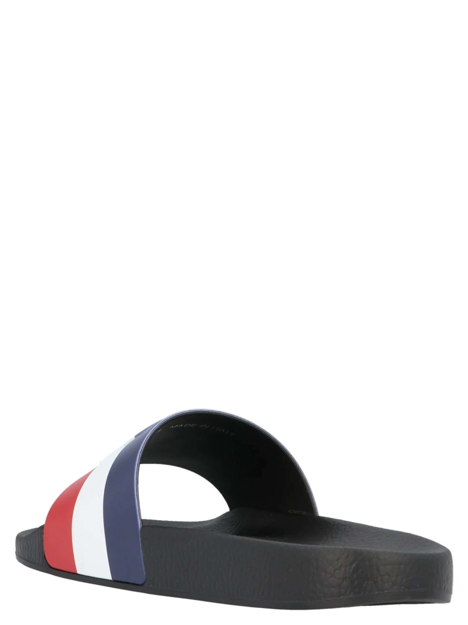 Moncler Striped Logo Embossed Slides