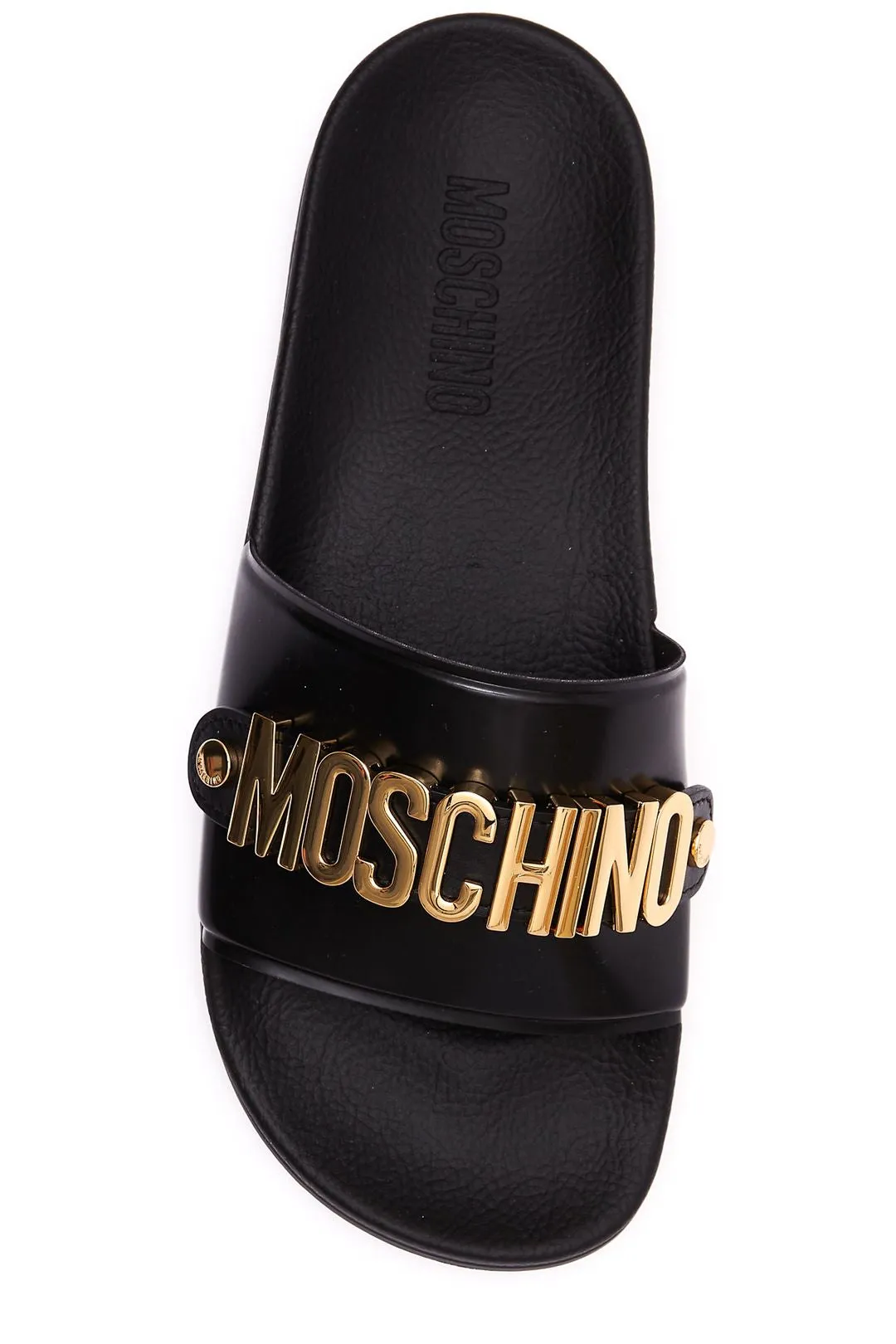 Moschino Lettering Logo Pool Slides