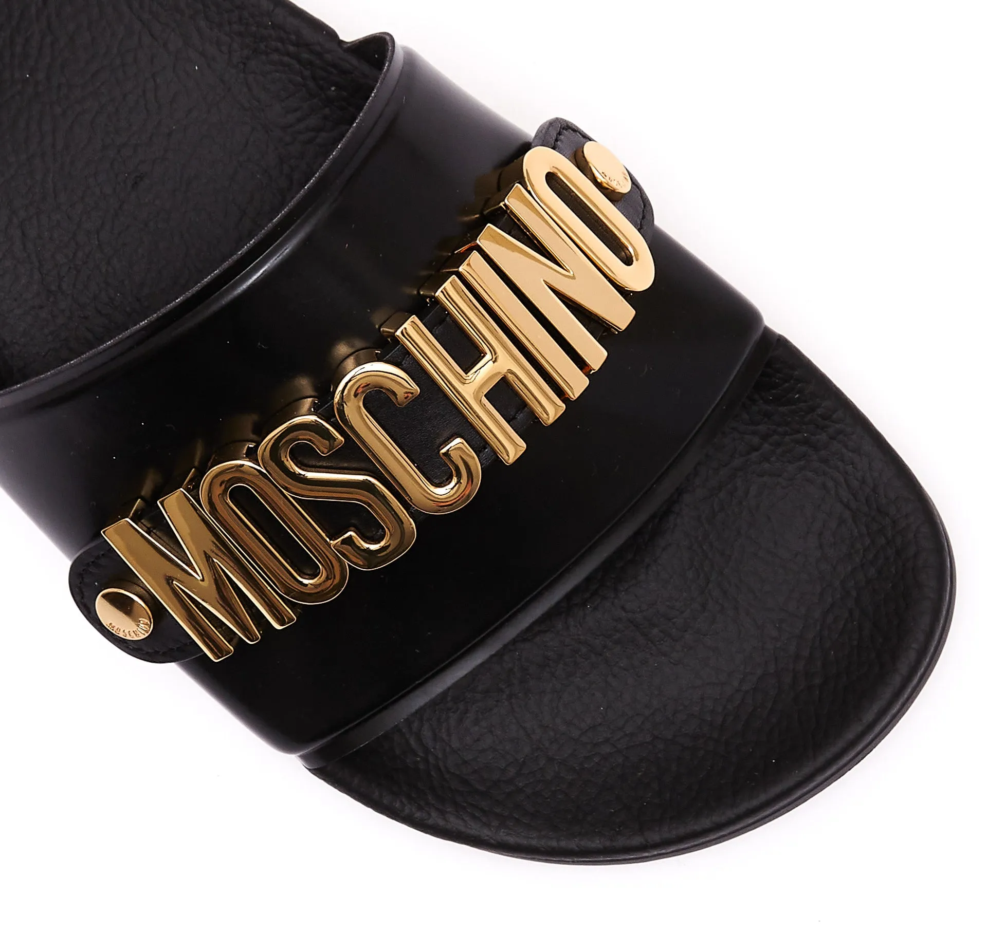 Moschino Lettering Logo Pool Slides