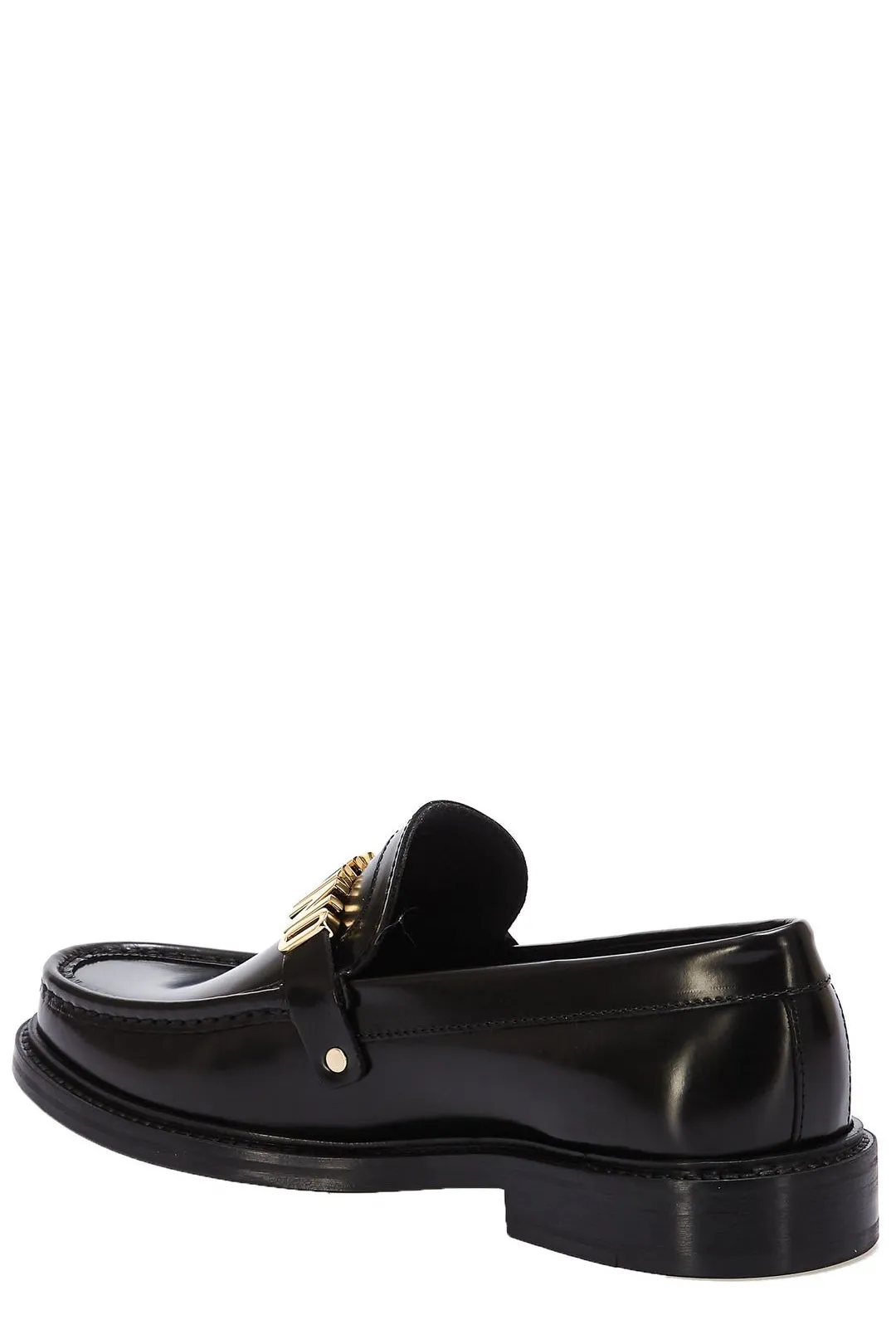 Moschino Lettering Logo Slip-On Loafers