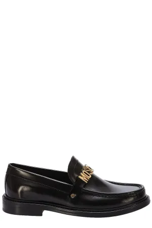 Moschino Lettering Logo Slip-On Loafers
