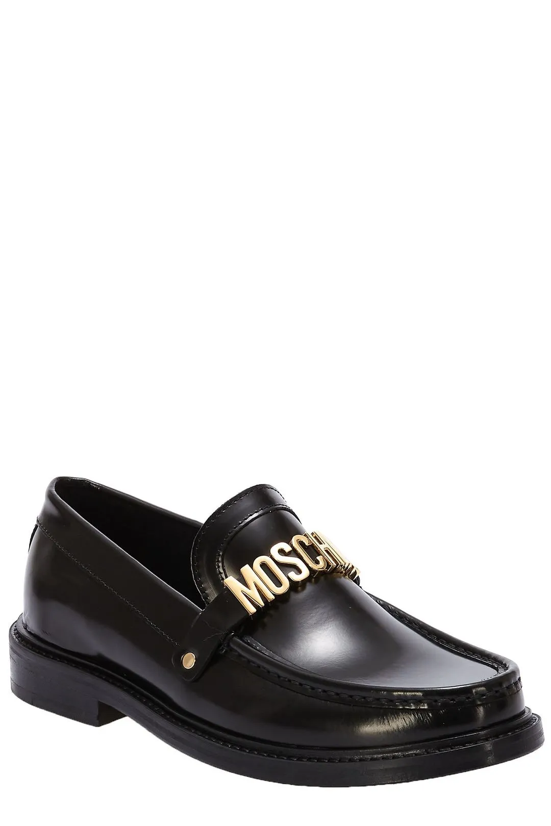 Moschino Lettering Logo Slip-On Loafers