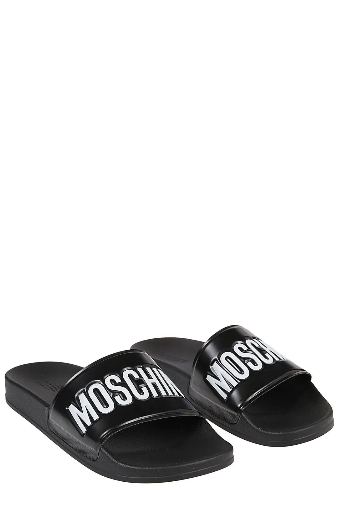 Moschino Logo Debossed Slip-On Pool Slides
