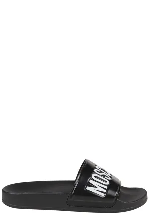Moschino Logo Debossed Slip-On Pool Slides