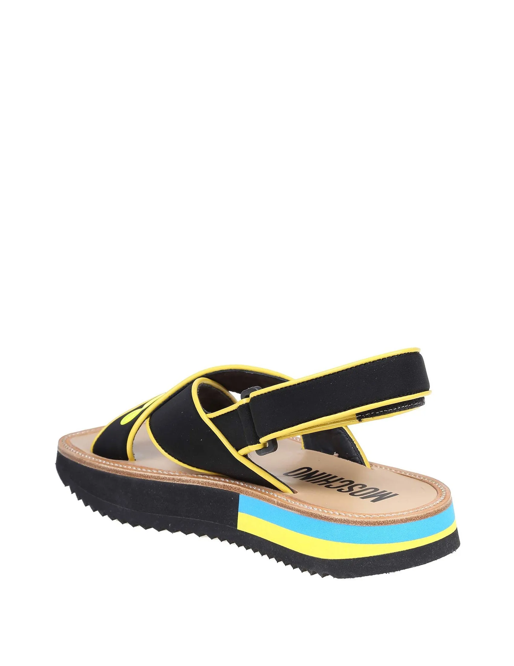Moschino Logo Detailed Crossover Strap Sandals