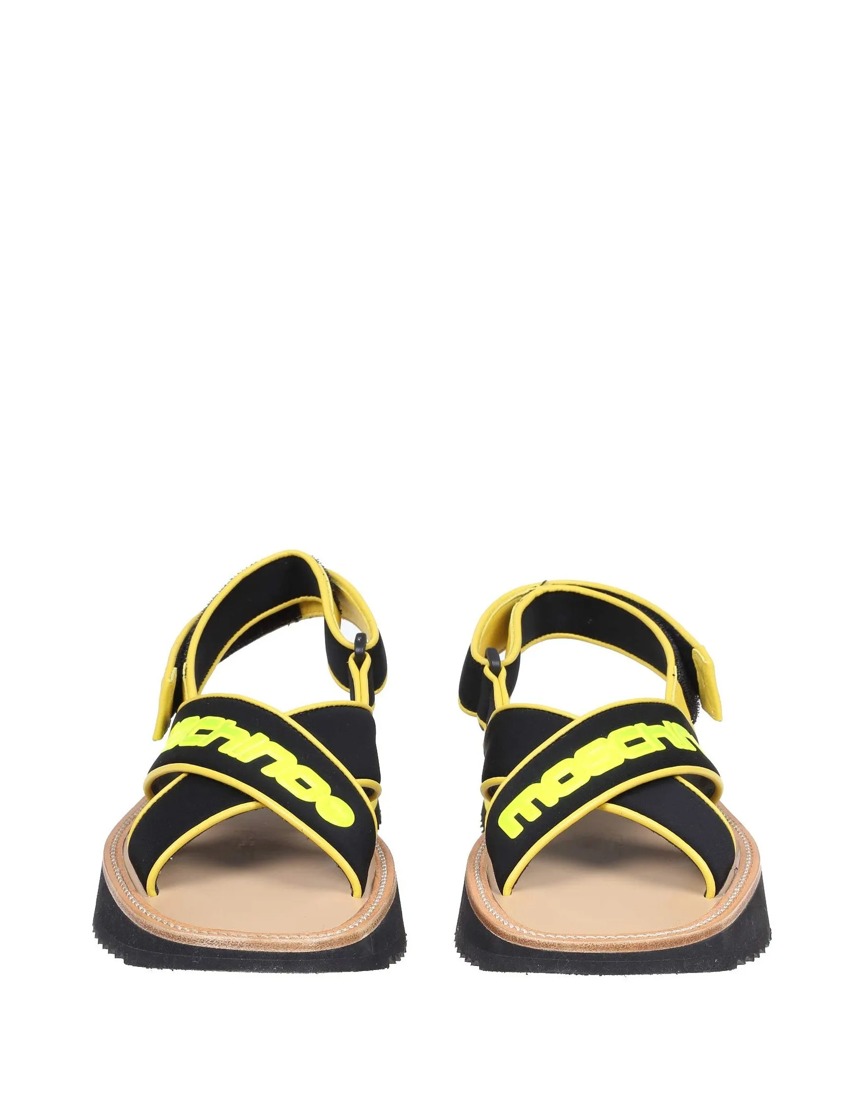 Moschino Logo Detailed Crossover Strap Sandals