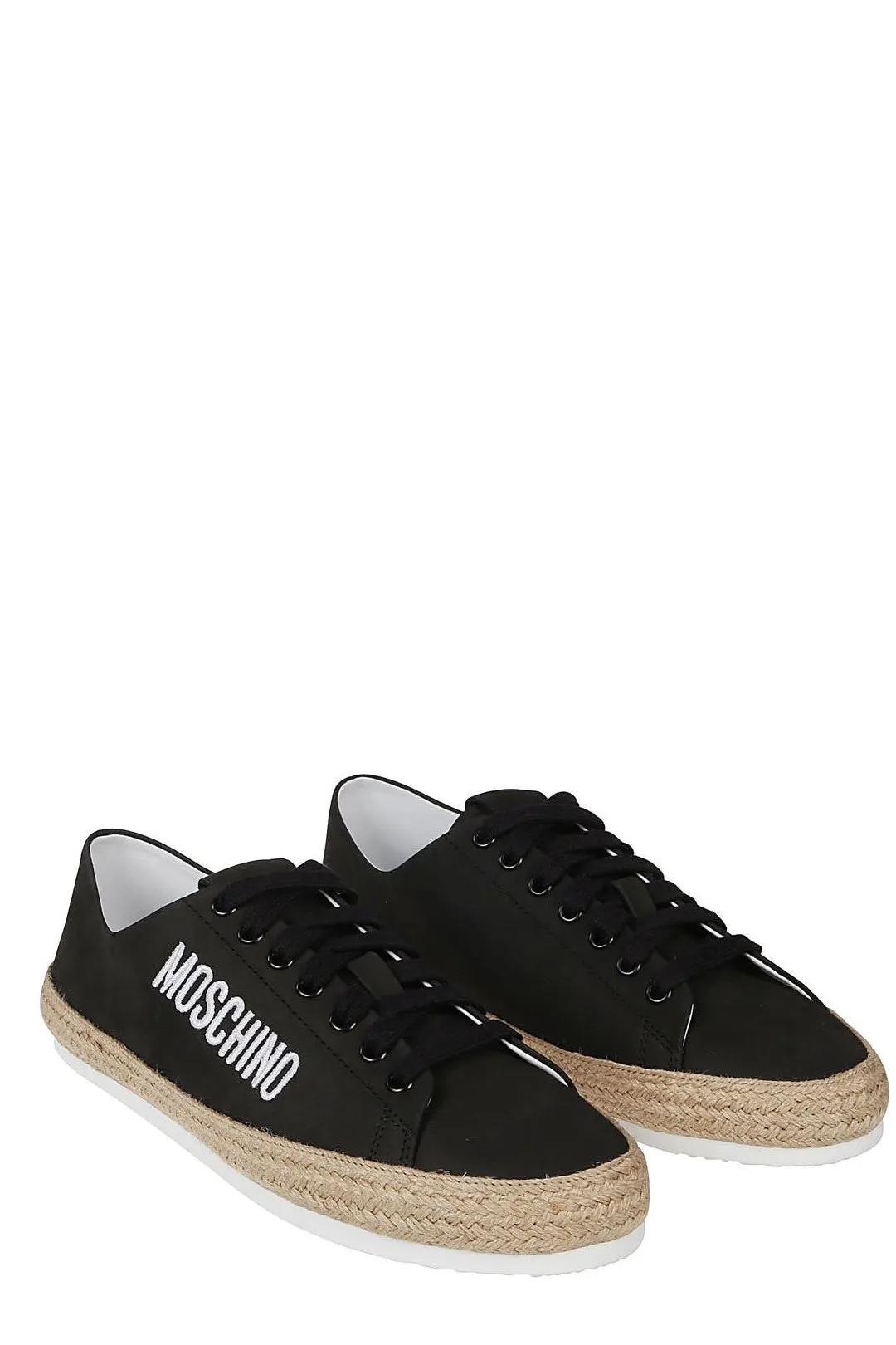 Moschino Logo Detailed Lace-Up Espadrilles
