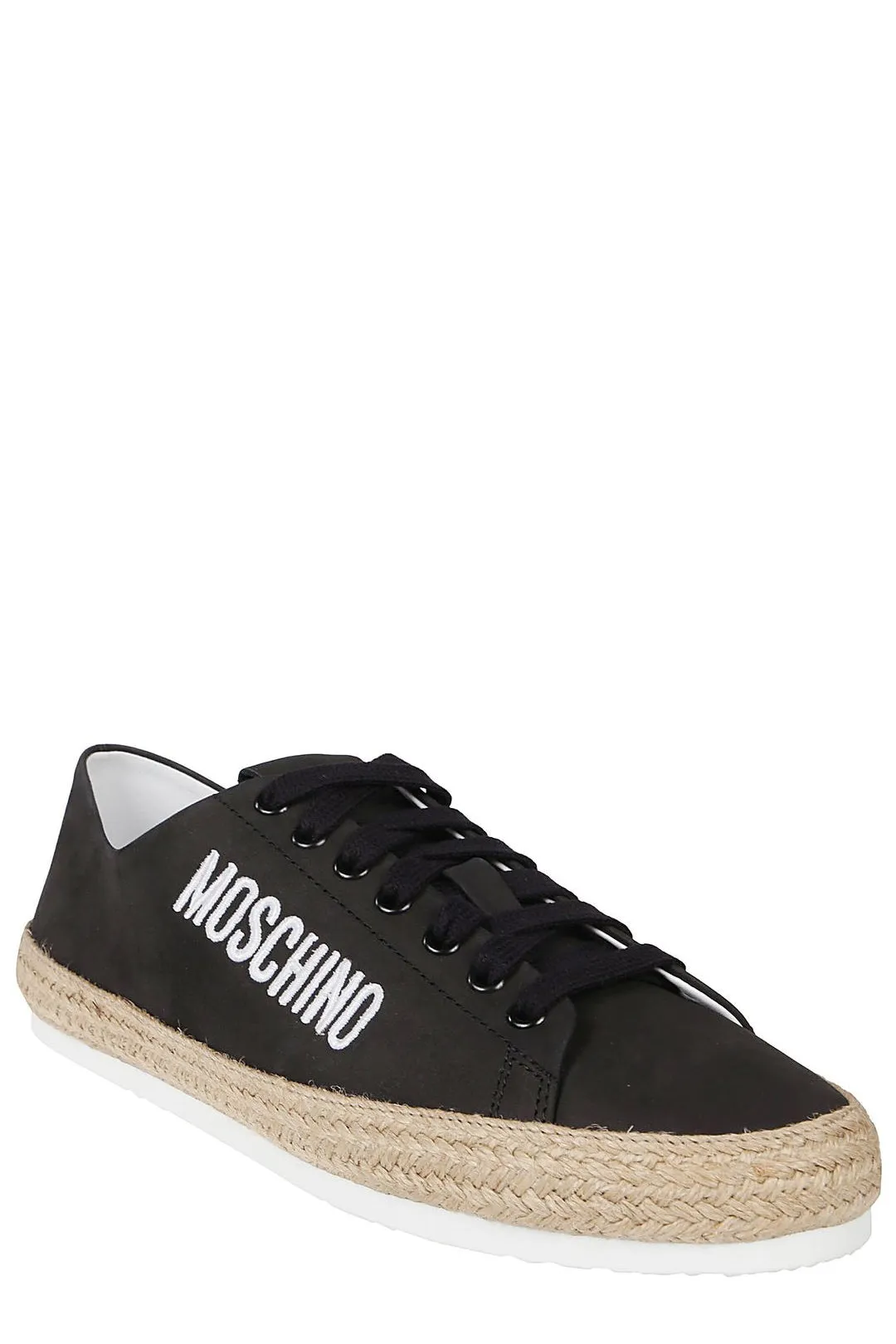 Moschino Logo Detailed Lace-Up Espadrilles
