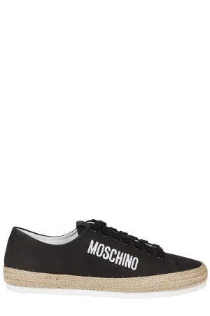 Moschino Logo Detailed Lace-Up Espadrilles
