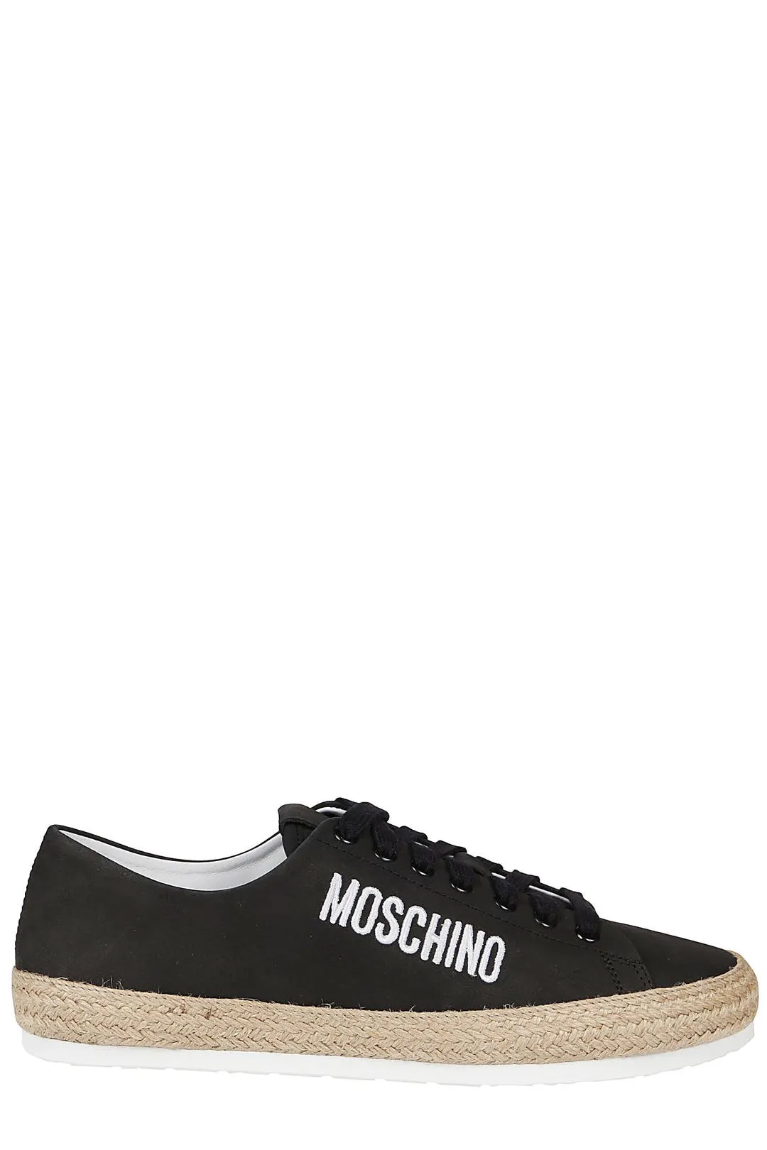 Moschino Logo Detailed Lace-Up Espadrilles