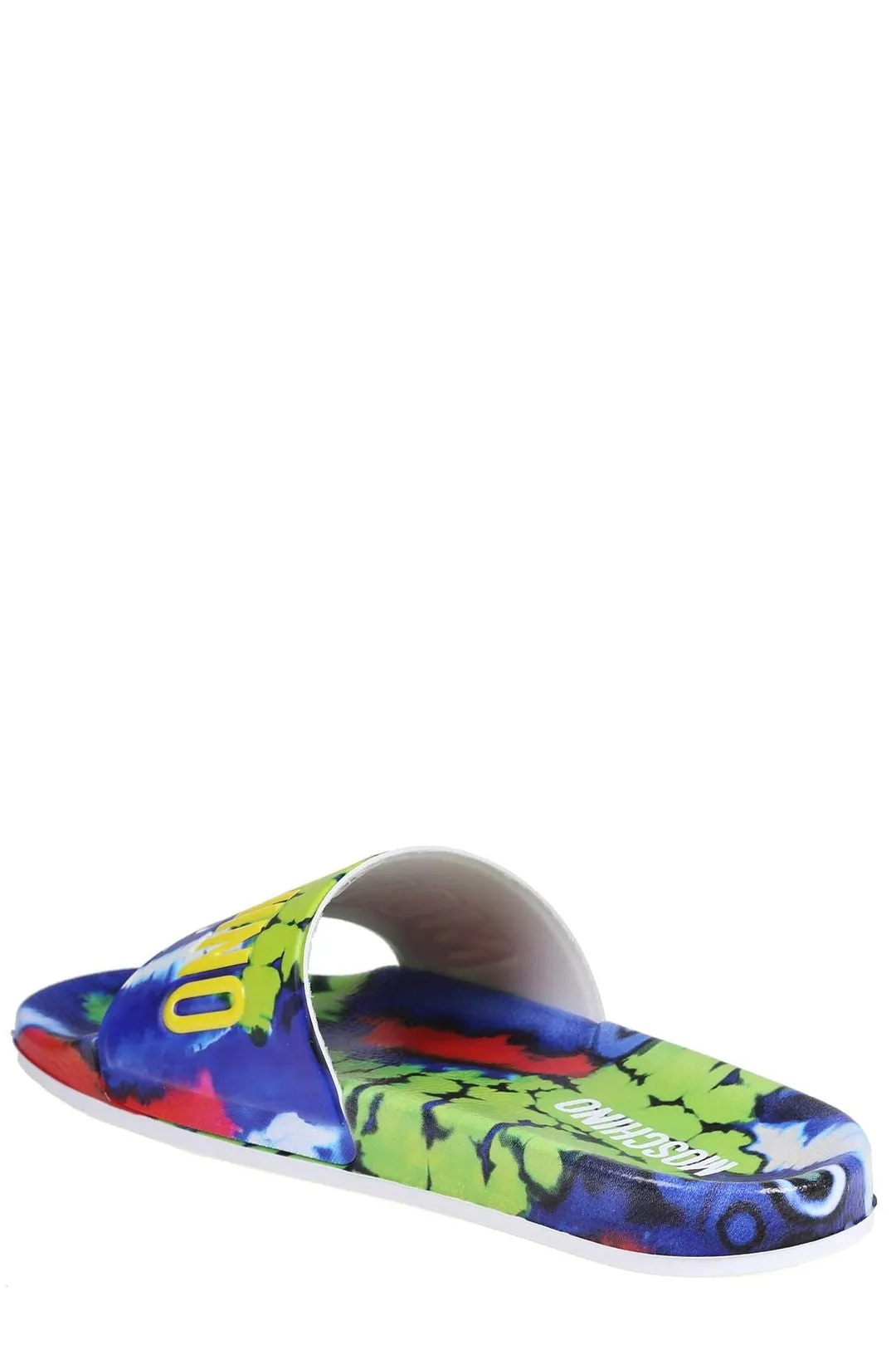 Moschino Logo Embossed Open-Toe Slides