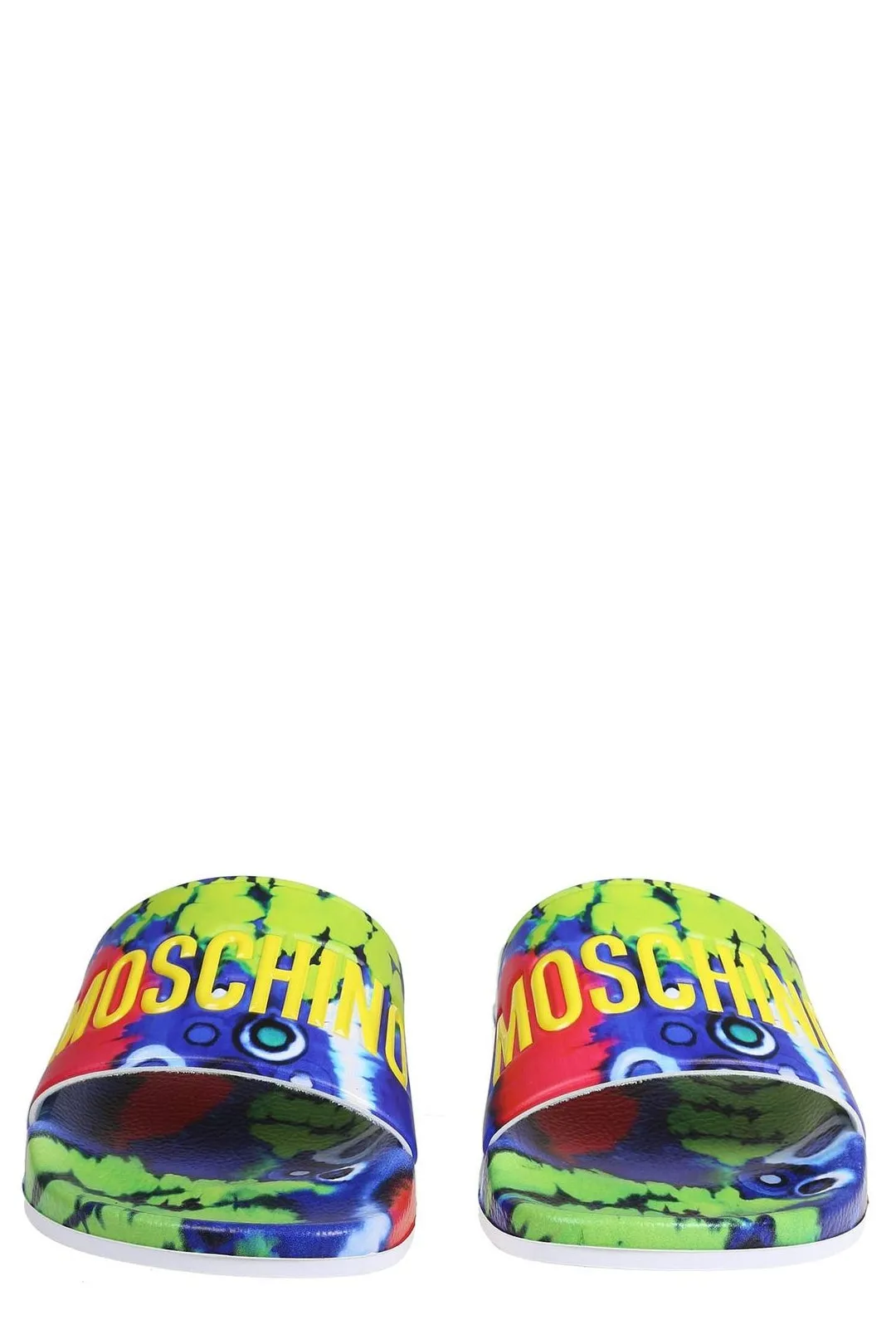 Moschino Logo Embossed Open-Toe Slides