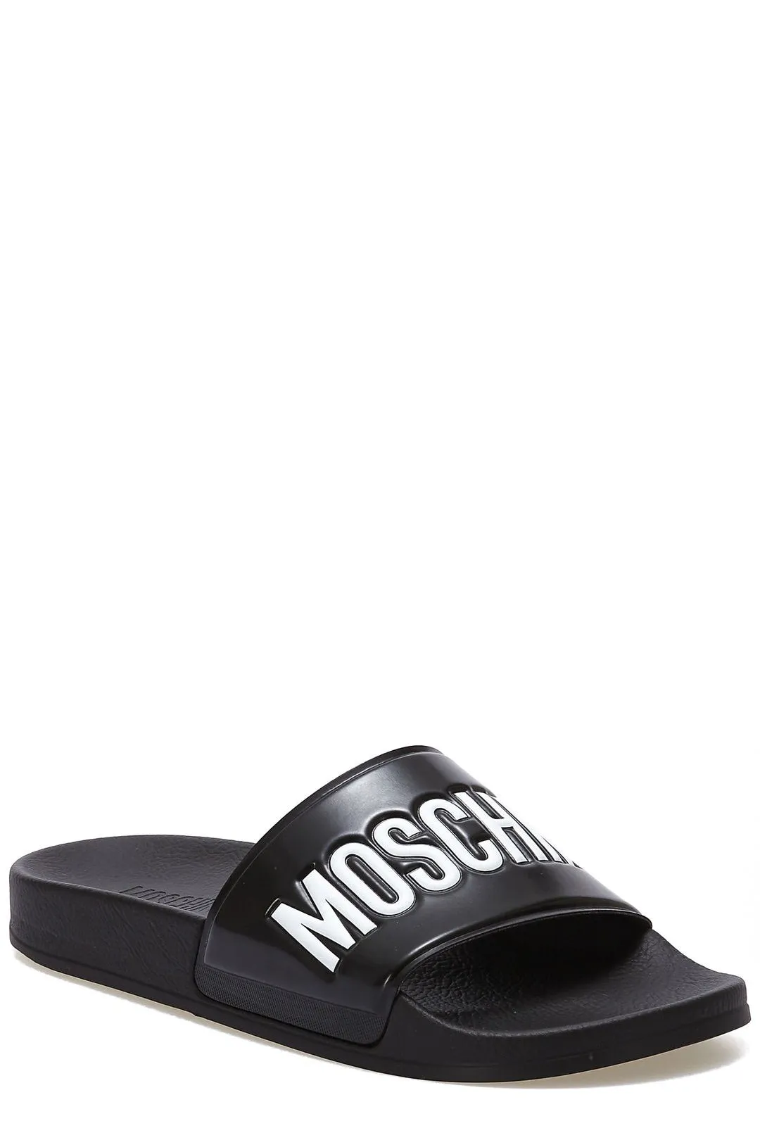 Moschino Logo Embossed Pool Slides