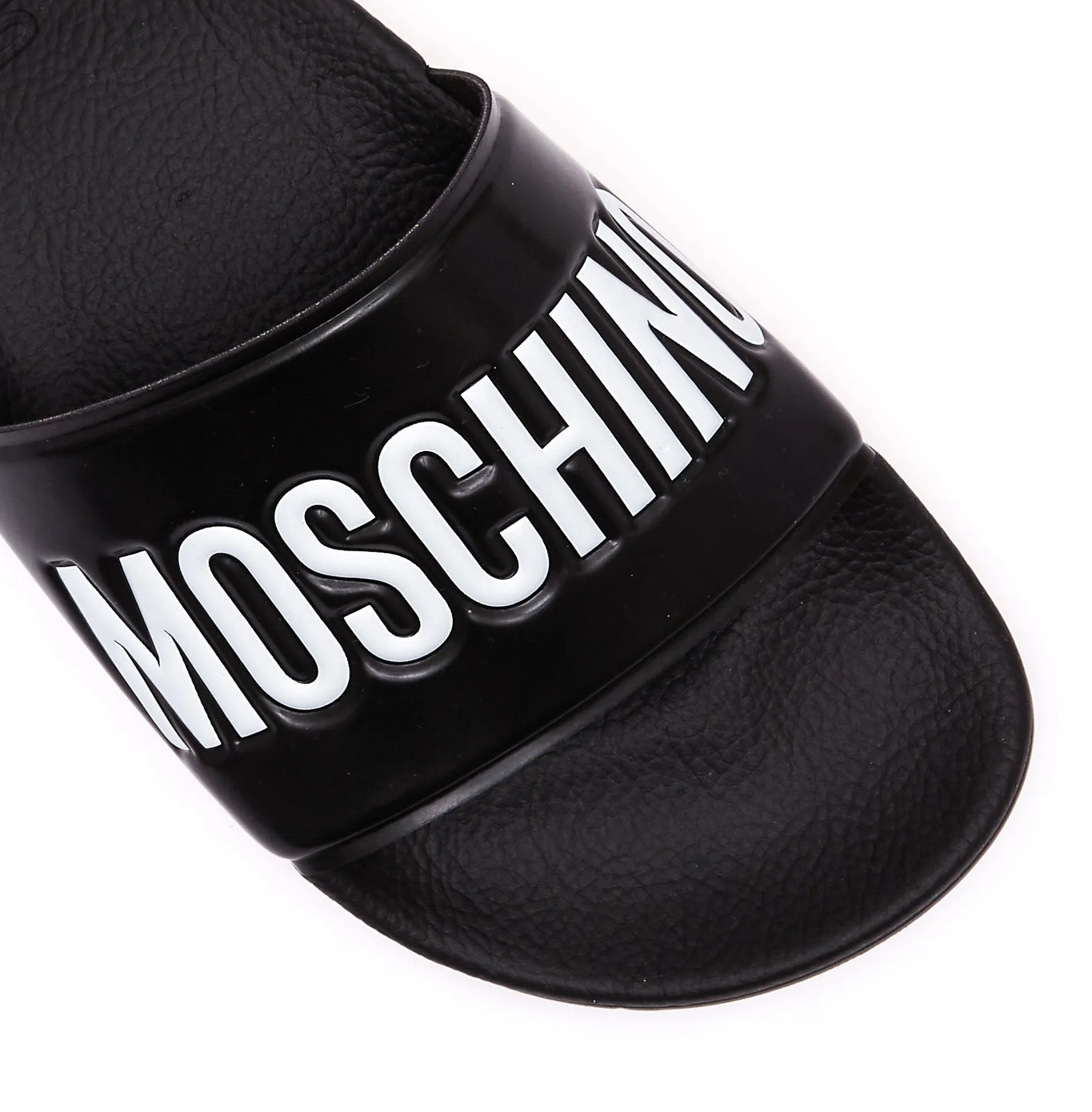 Moschino Logo Embossed Pool Slides