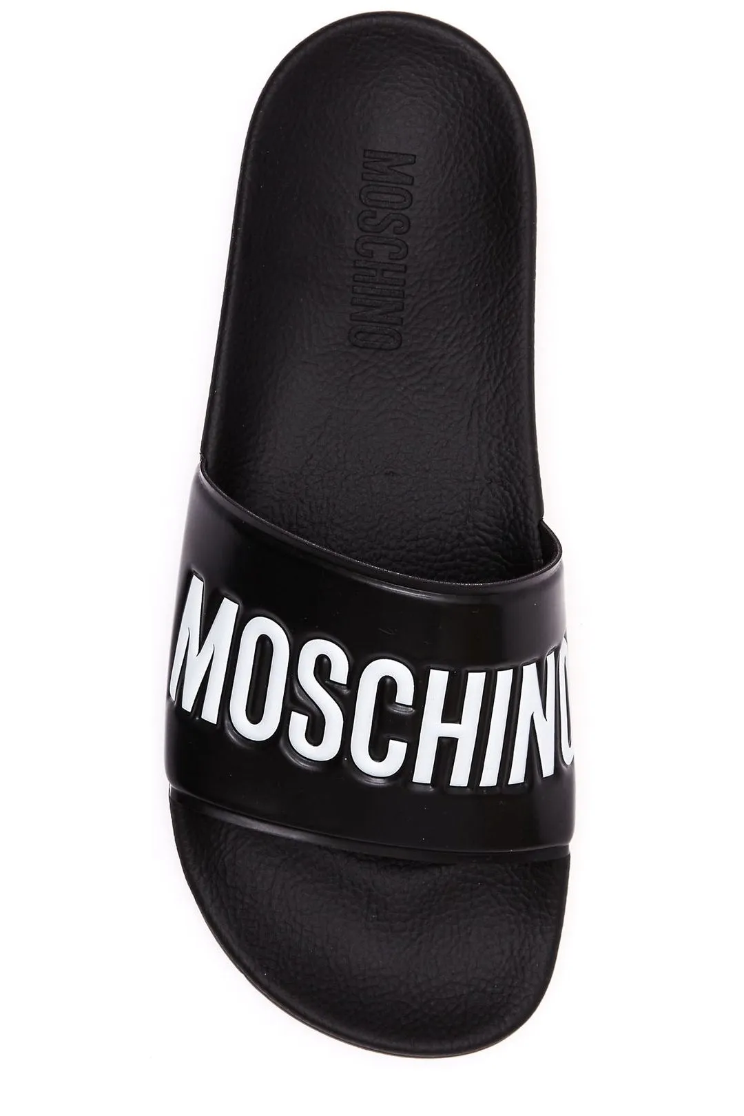 Moschino Logo Embossed Pool Slides