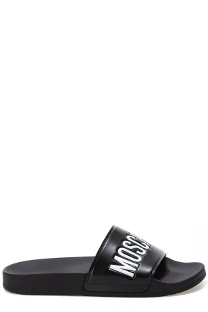 Moschino Logo Embossed Pool Slides