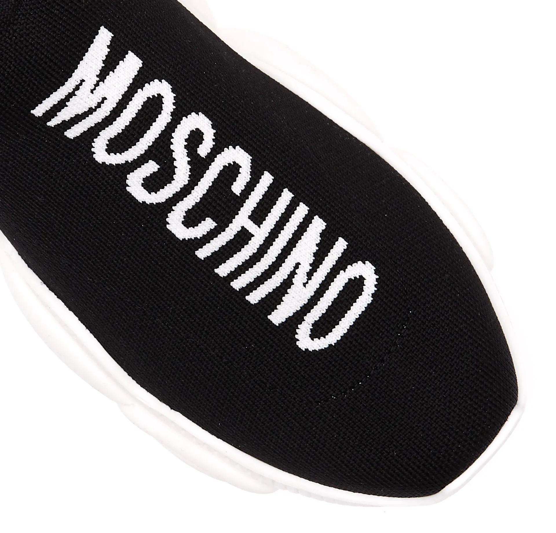 Moschino Logo Intarsia Slip-On Sneakers