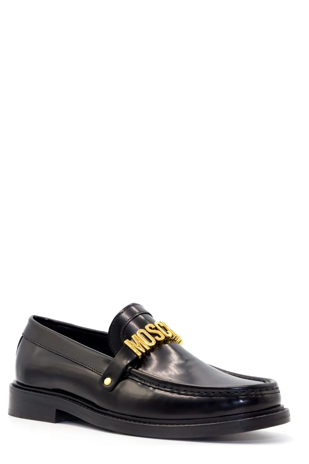 Moschino Logo Lettering Slip-On Loafers