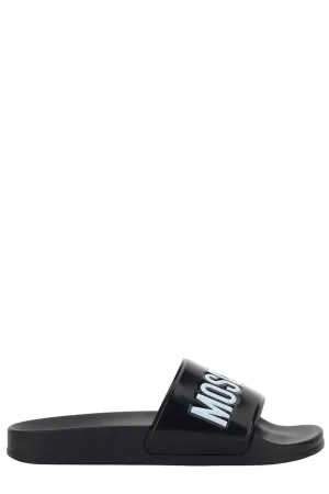 Moschino Logo Pool Slides