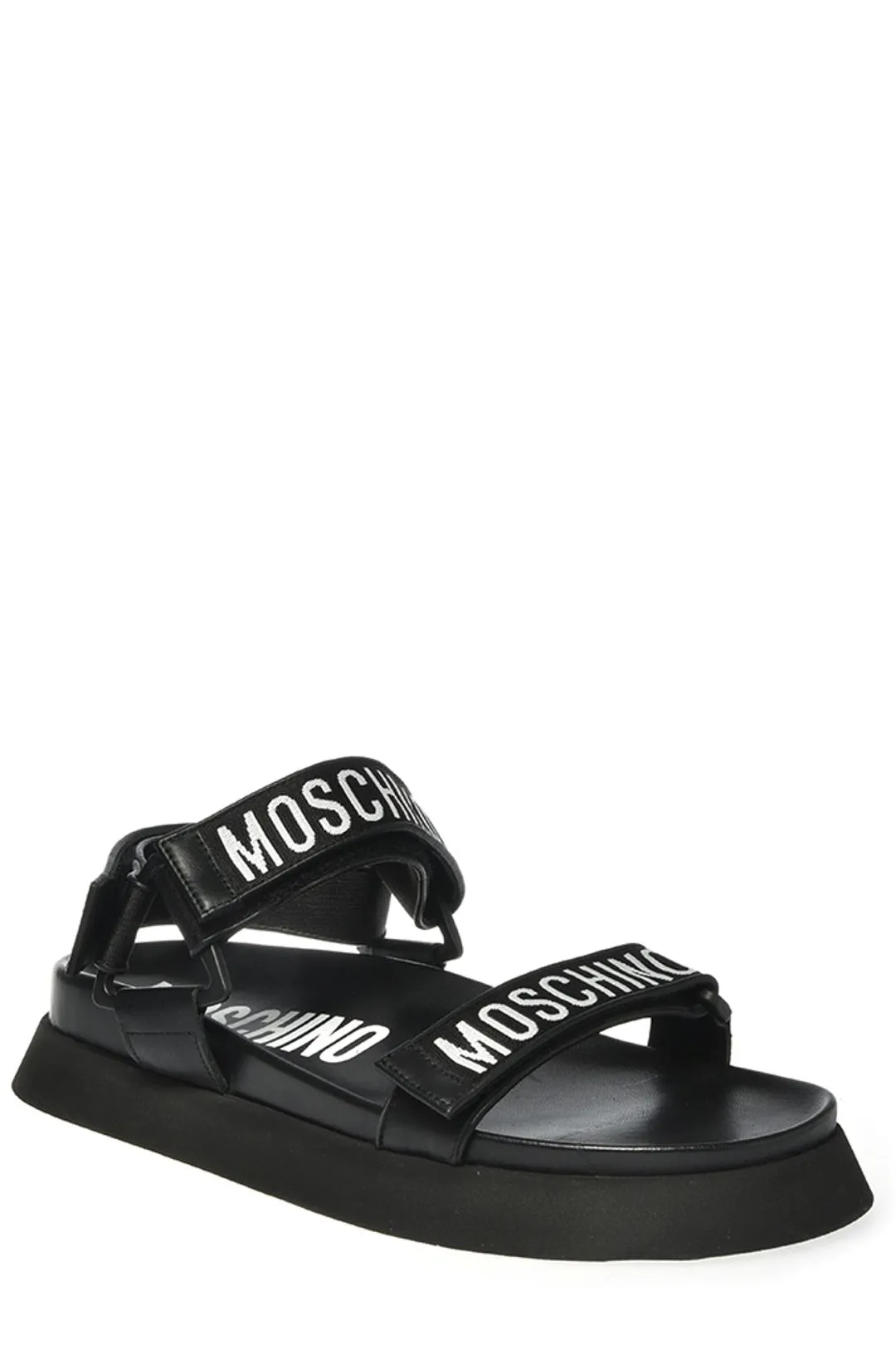 Moschino Logo Strap Open Toe Sandals