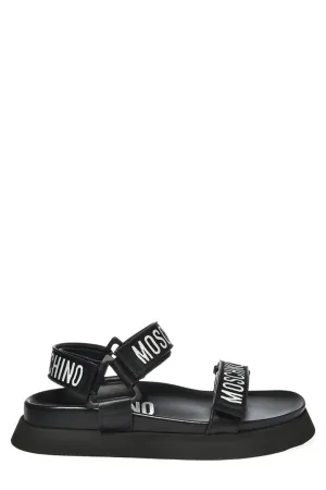 Moschino Logo Strap Open Toe Sandals