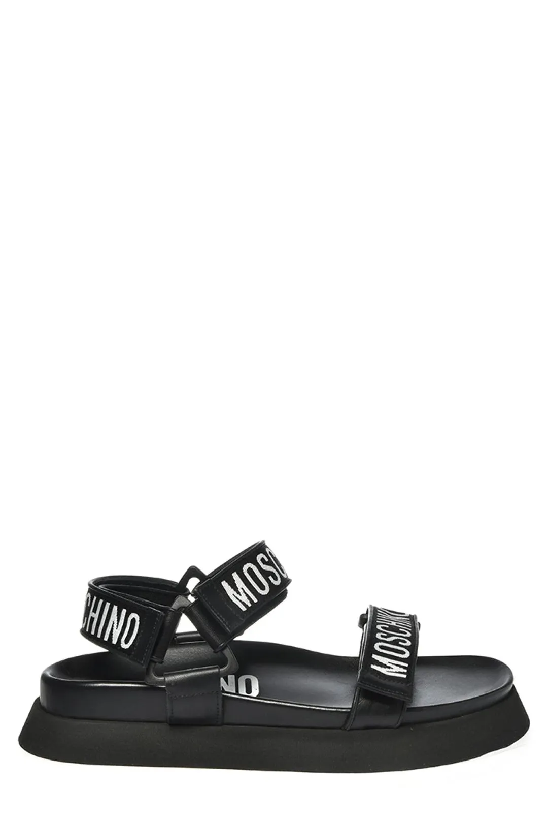 Moschino Logo Strap Open Toe Sandals