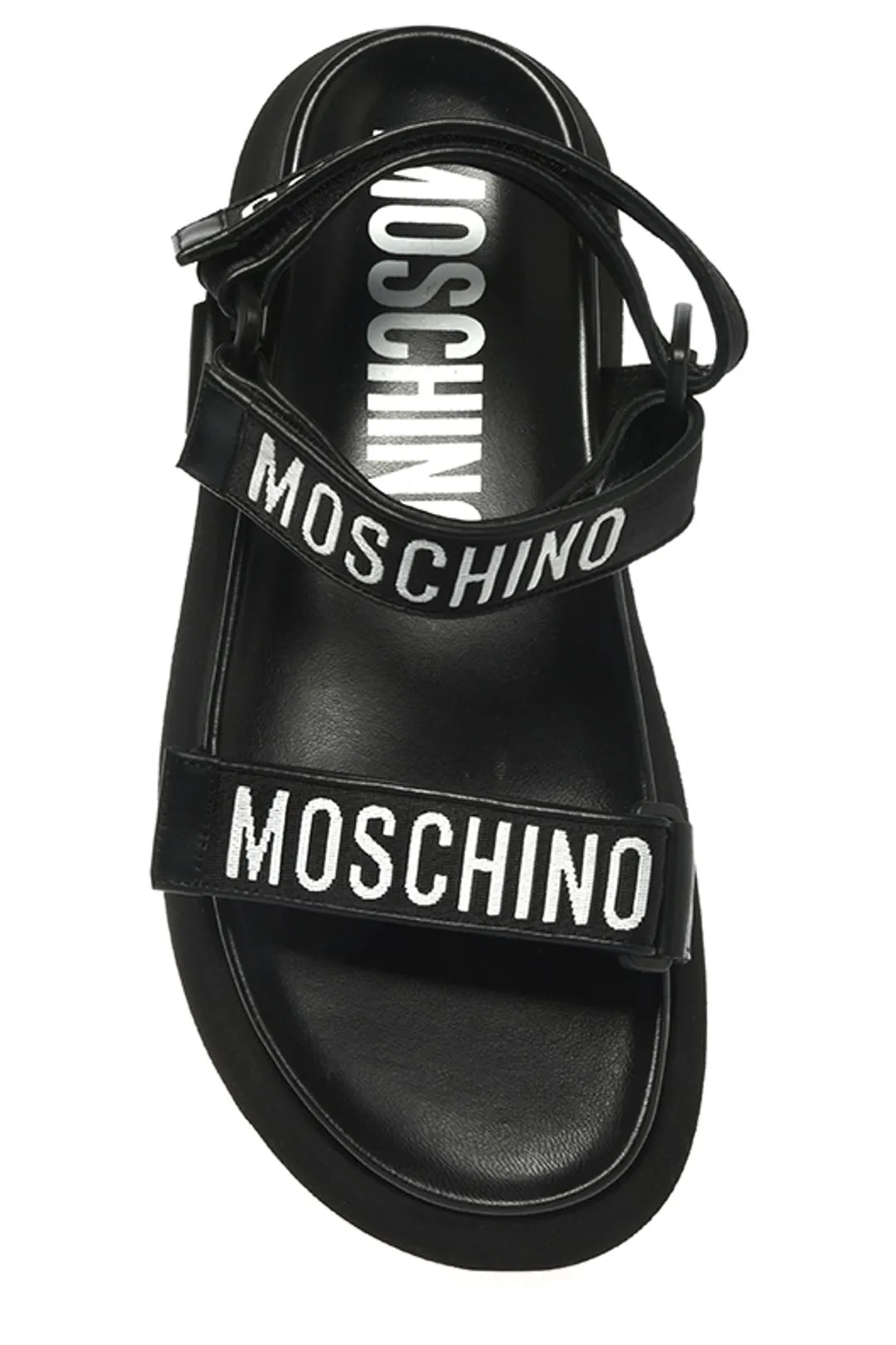 Moschino Logo Strap Open Toe Sandals