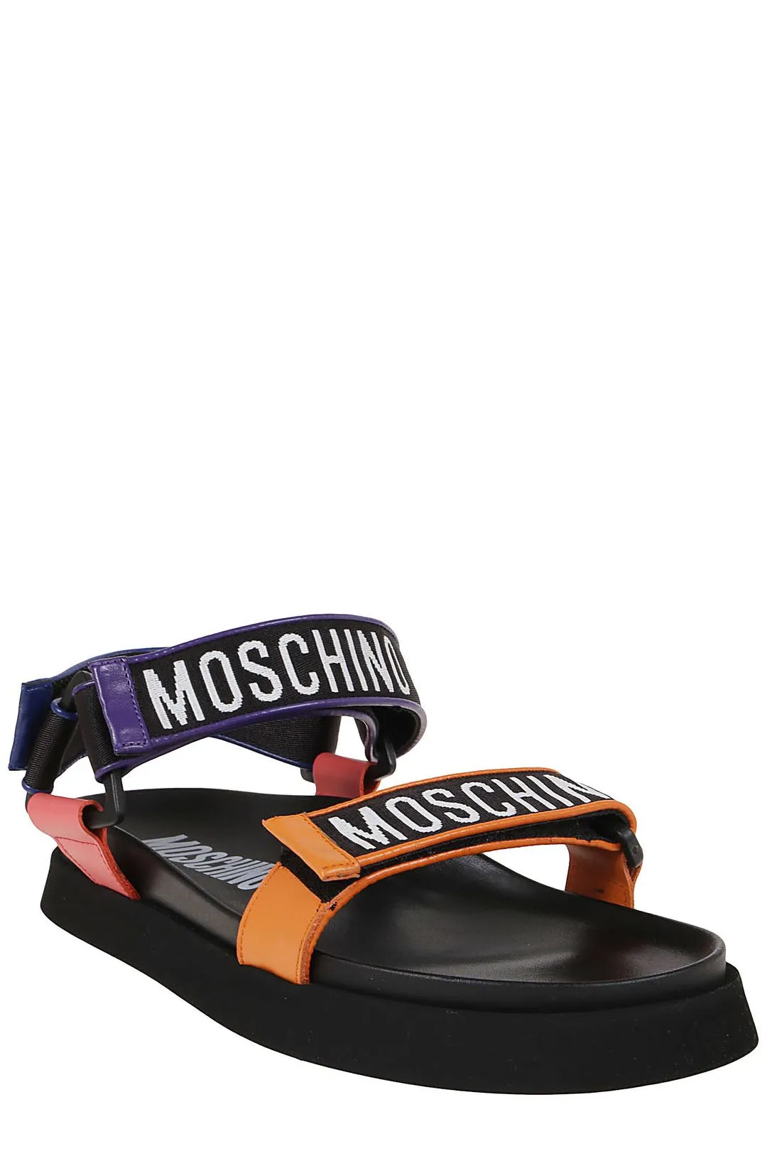 Moschino Logo Tape Open Toe Sandals