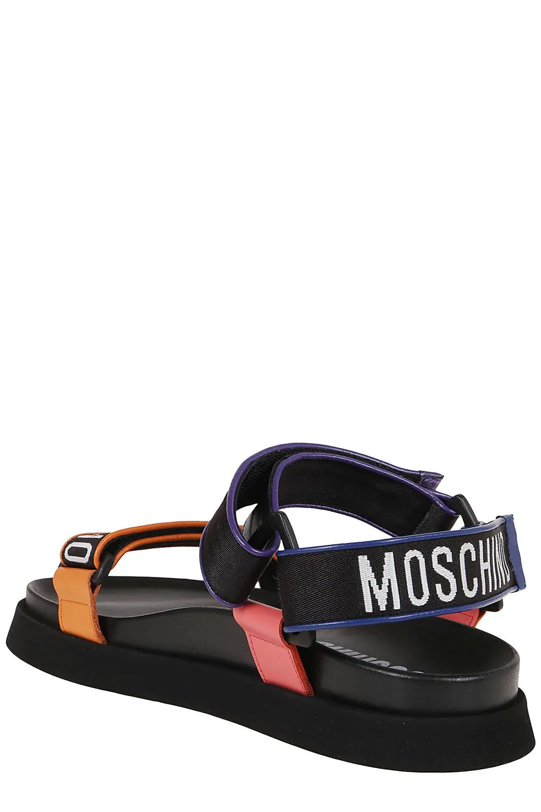 Moschino Logo Tape Open Toe Sandals