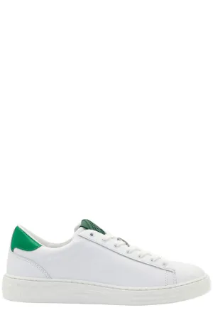 MSGM Slogan Print Lace-Up Sneakers