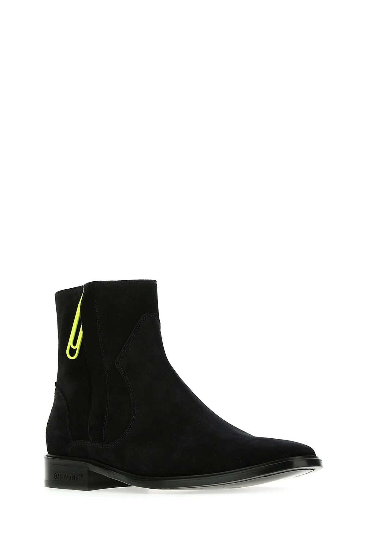 Off-White Paper Clip Zipped Ankle Boots