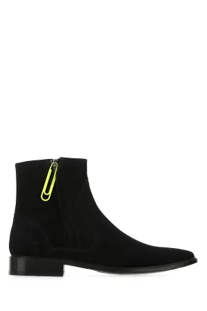 Off-White Paper Clip Zipped Ankle Boots