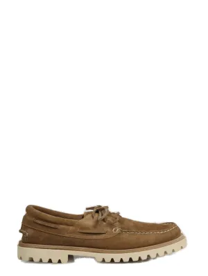 Officine Creative Round Toe Boat Shoes
