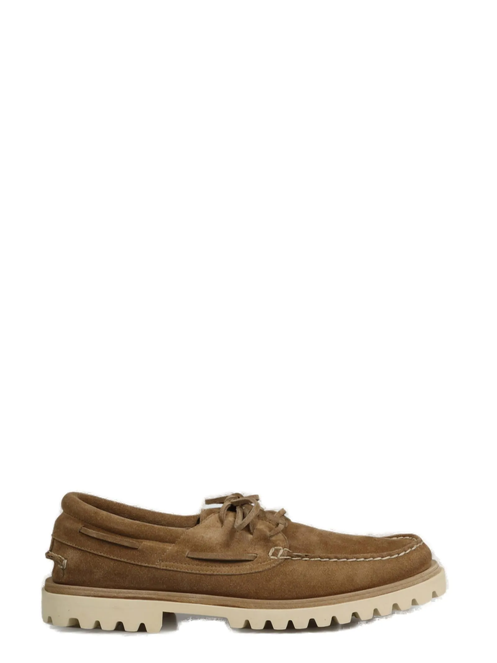 Officine Creative Round Toe Boat Shoes