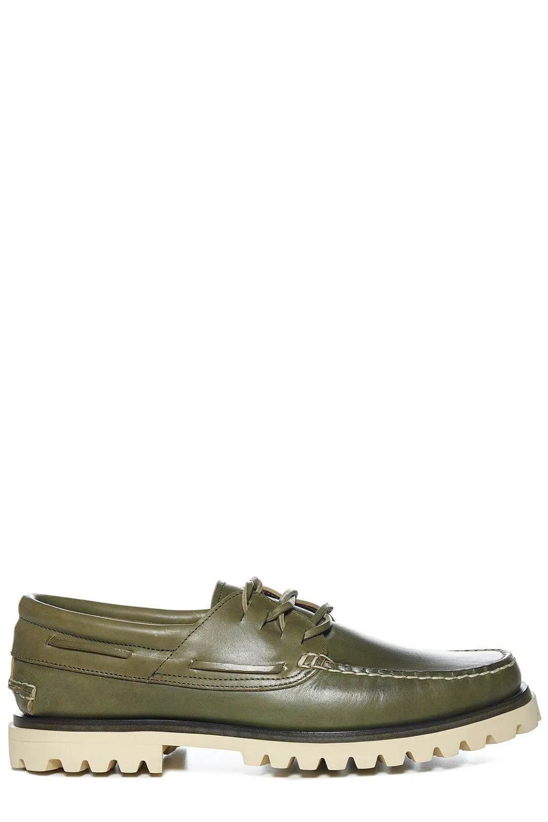 Officine Creative Round Toe Lace-Up Loafers