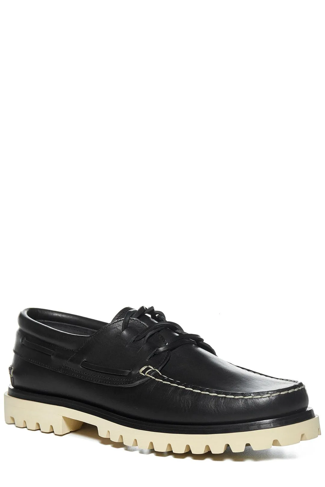 Officine Creative Round Toe Lace-Up Loafers