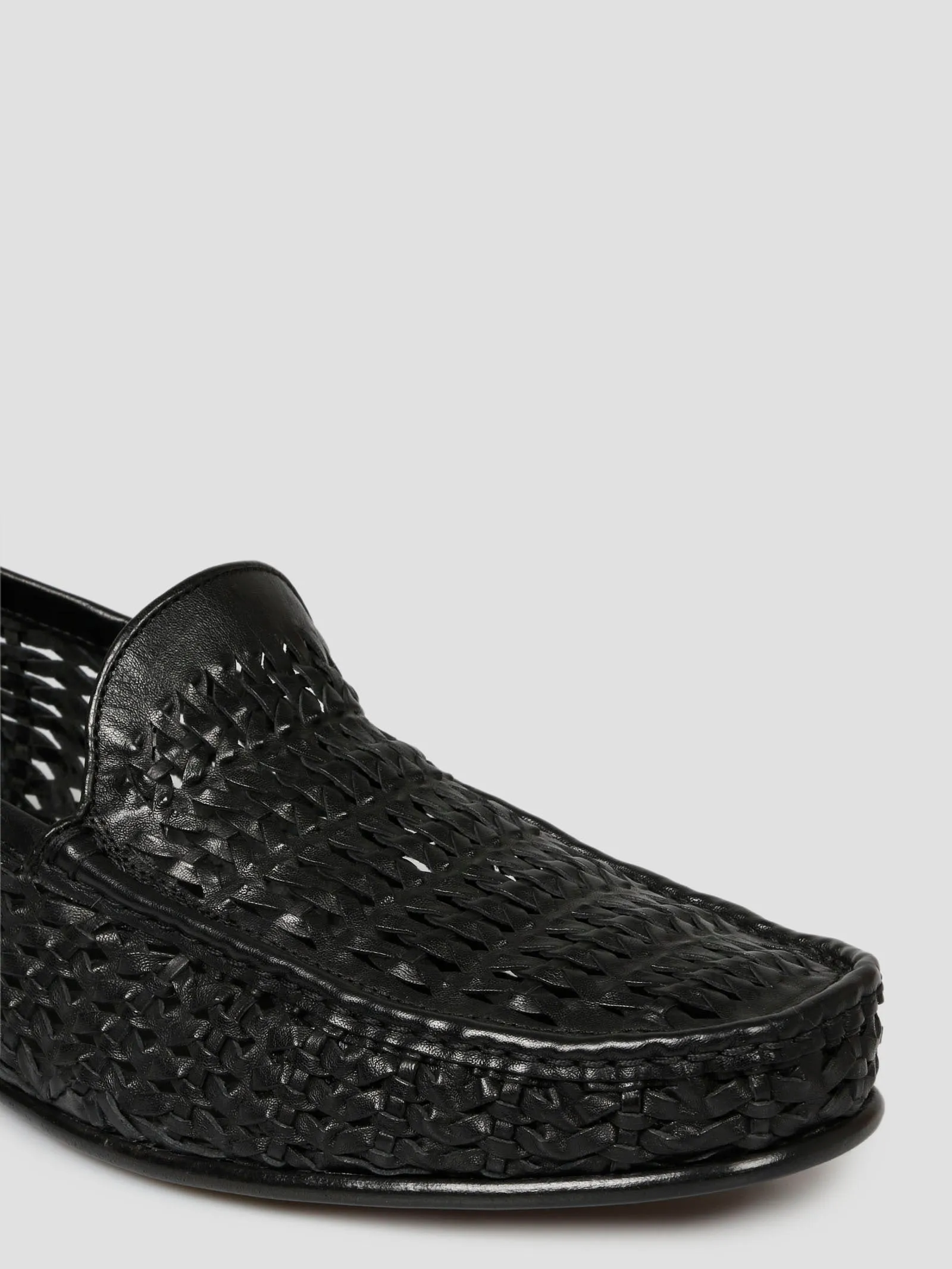 Officine Creative Woven Round Toe Loafers
