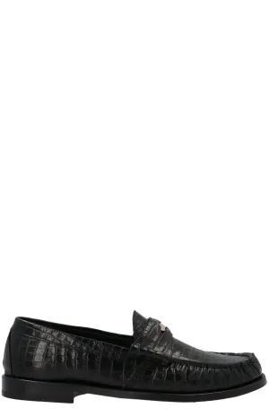 Rhude Embossed Almond-Toe Loafers