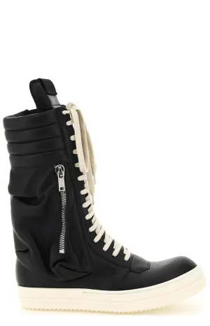 Rick Owens Zipped Cargo Basket Boots