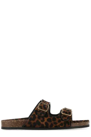 Saint Laurent Leopard Print Sandals